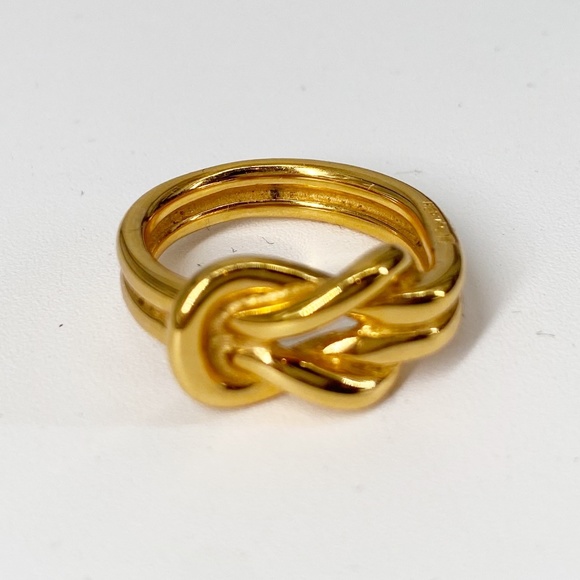 Hermes Atame Gold Metal Scarf Ring with Box Rare Vintage - Picture 2 of 12